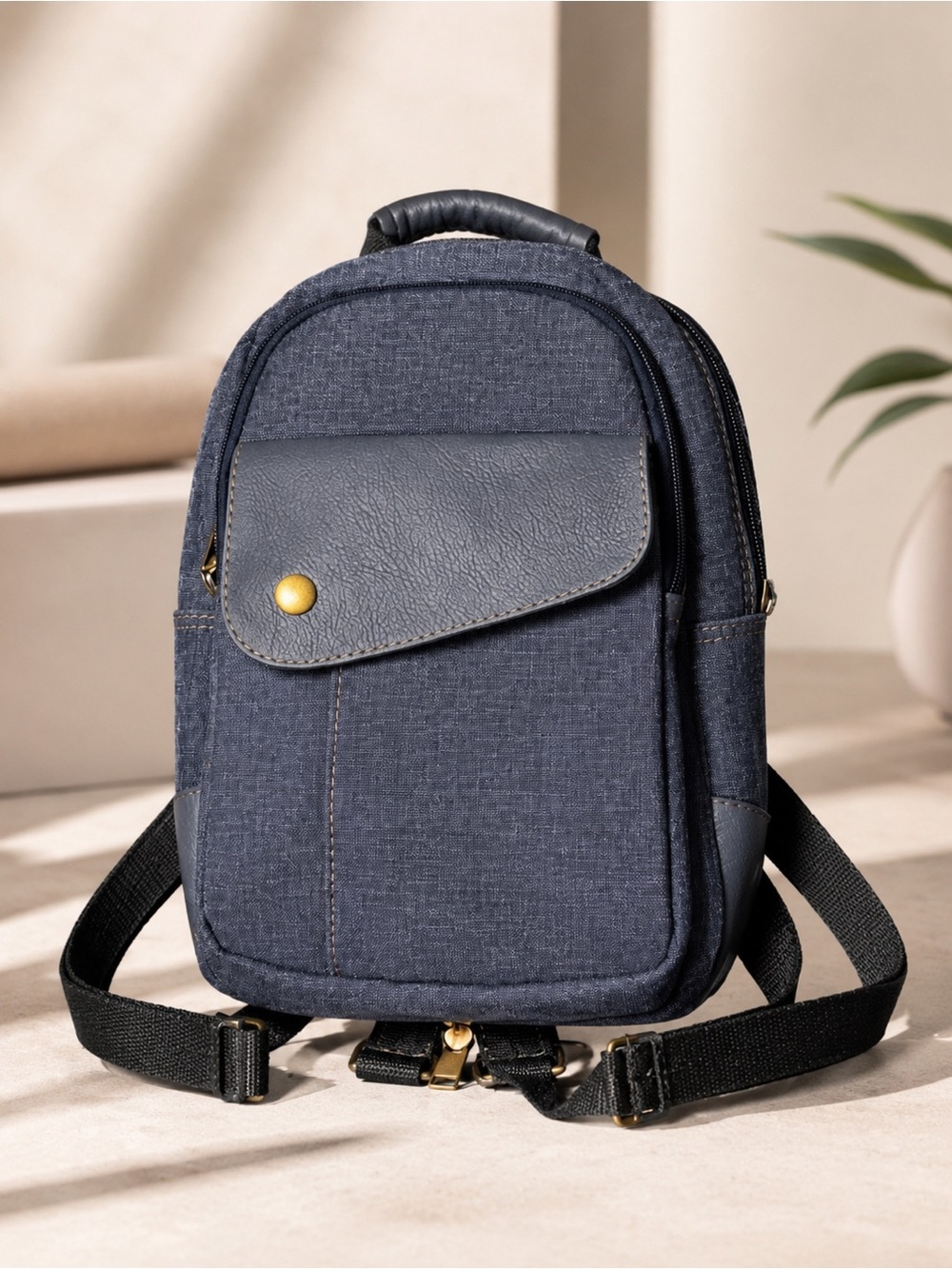 Cargoit Denim Blue Backpack Travel Work School Bag utility